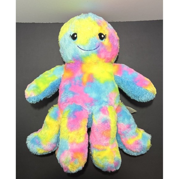 Build A Bear BAB Octopus Rainbow Tie Dye Stuffed Soft Animal Plush Toy - Picture 13 of 13